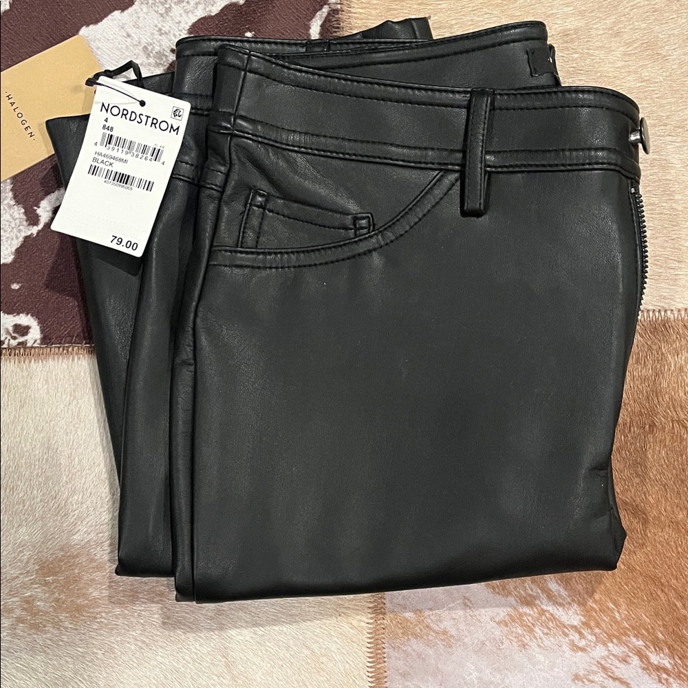 Halogen Black Leather Pants